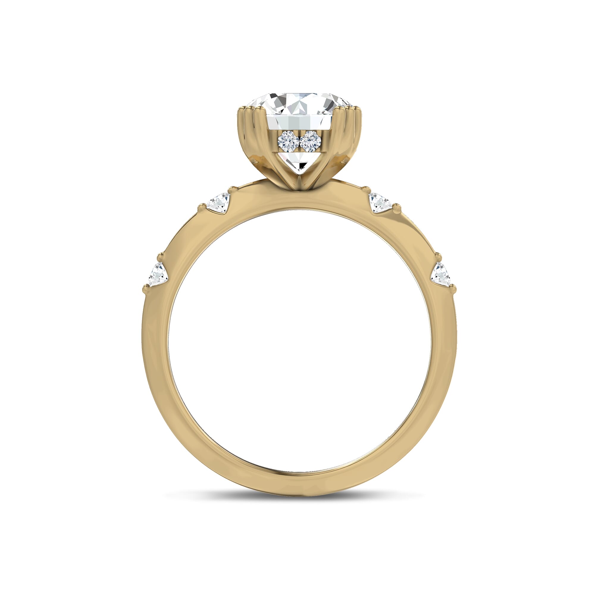 Opera Knife-Edge Lab Engagement Ring by Christian Siriano