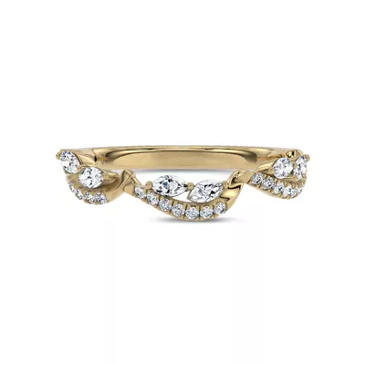 Opera Knife-Edge Lab Engagement Ring by Christian Siriano