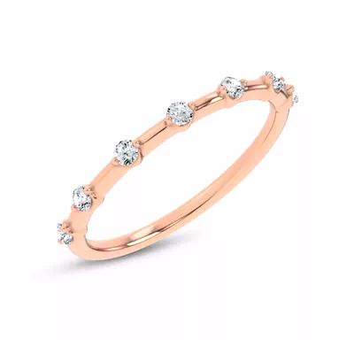 Starlight Spaced Round Diamond Band