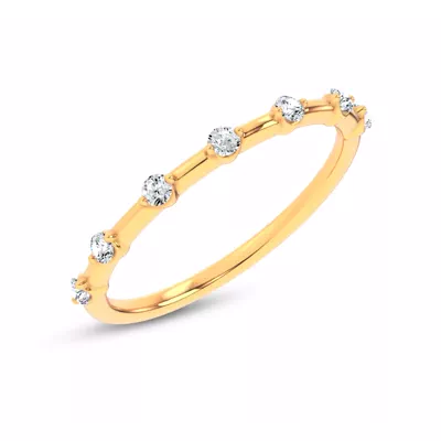 Starlight Spaced Round Diamond Band