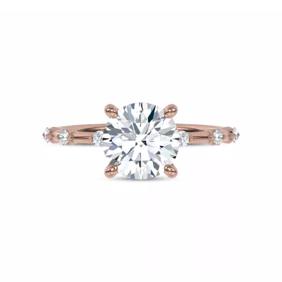 Starlight Diamond Prong Engagement Ring
