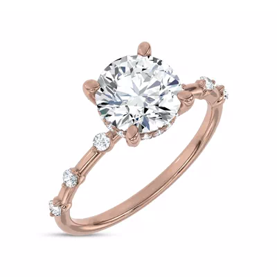 Starlight Diamond Prong Engagement Ring