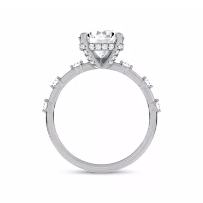 Starlight Diamond Prong Engagement Ring