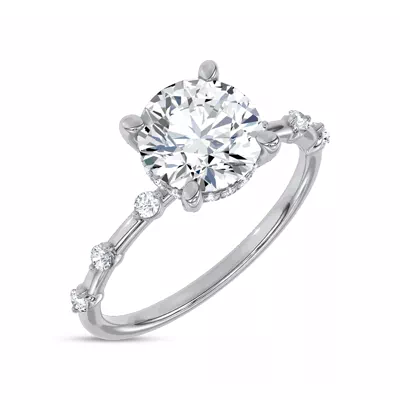 Starlight Diamond Prong Engagement Ring