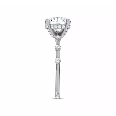 Starlight Diamond Prong Engagement Ring