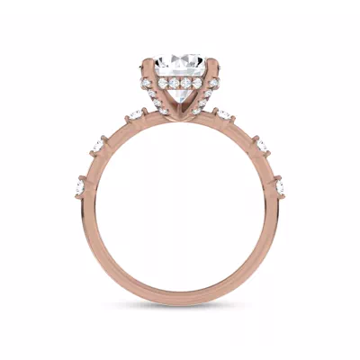Starlight Diamond Prong Engagement Ring