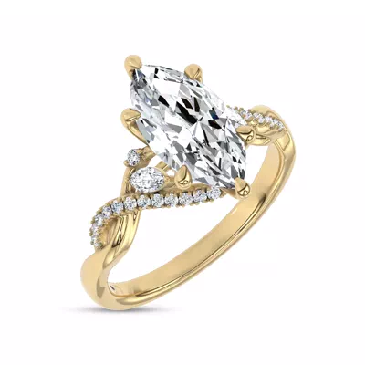 Petal Veil Lab Engagement Ring by Christian Siriano