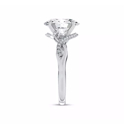 Petal Veil Lab Engagement Ring by Christian Siriano