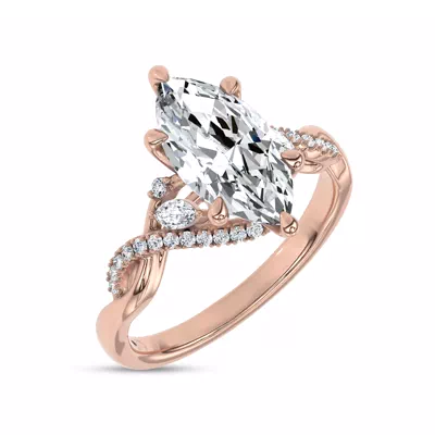 Petal Veil Lab Engagement Ring by Christian Siriano