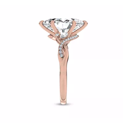 Petal Veil Lab Engagement Ring by Christian Siriano