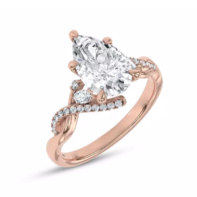Petal Veil Lab Engagement Ring by Christian Siriano