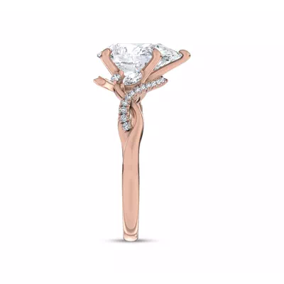 Petal Veil Lab Engagement Ring by Christian Siriano