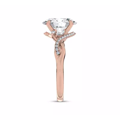 Petal Veil Lab Engagement Ring by Christian Siriano