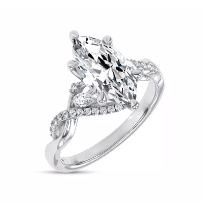 Petal Veil Lab Engagement Ring by Christian Siriano