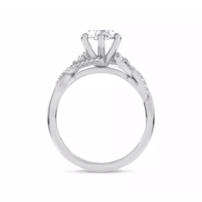 Petal Veil Lab Engagement Ring by Christian Siriano