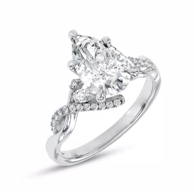 Petal Veil Lab Engagement Ring by Christian Siriano