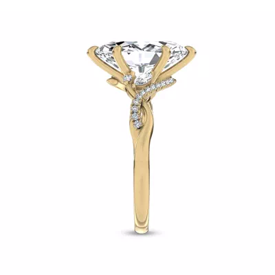 Petal Veil Lab Engagement Ring by Christian Siriano