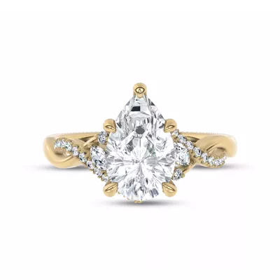 Petal Veil Lab Engagement Ring by Christian Siriano