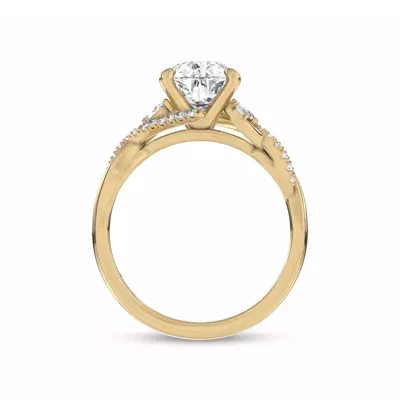Petal Veil Lab Engagement Ring by Christian Siriano