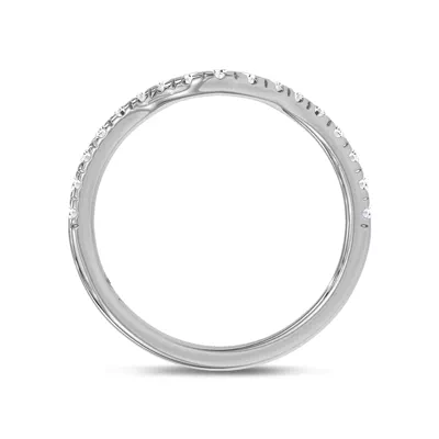 Reflection Contoured Pavé Lab Diamond Wedding Band by Christian Siriano