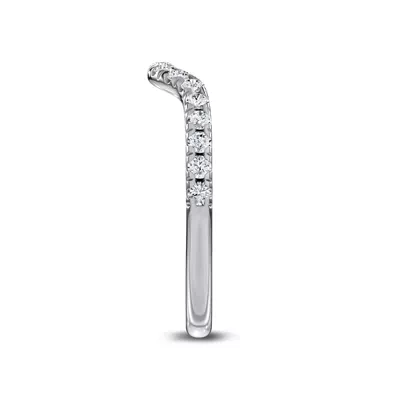 Reflection Contoured Pavé Lab Diamond Wedding Band by Christian Siriano