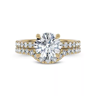 Reflection Contoured Pavé Lab Diamond Wedding Band by Christian Siriano