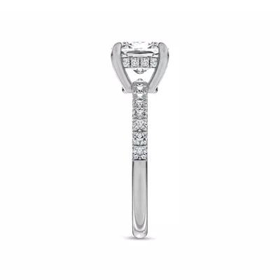 Reflection Pavé Hidden Halo Lab Engagement Ring by Christian Siriano