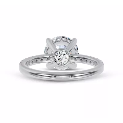 Reflection Pavé Hidden Halo Lab Engagement Ring by Christian Siriano