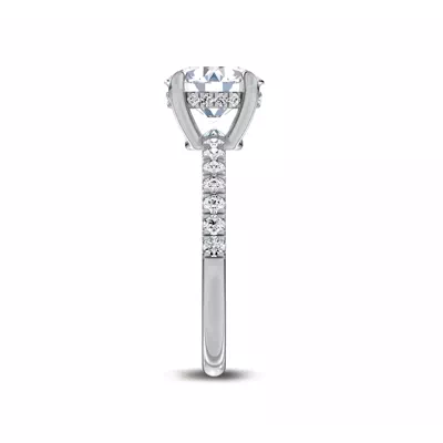 Reflection Pavé Hidden Halo Lab Engagement Ring by Christian Siriano
