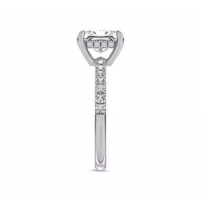 Reflection Pavé Hidden Halo Lab Engagement Ring by Christian Siriano