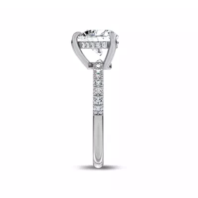 Reflection Pavé Hidden Halo Lab Engagement Ring by Christian Siriano