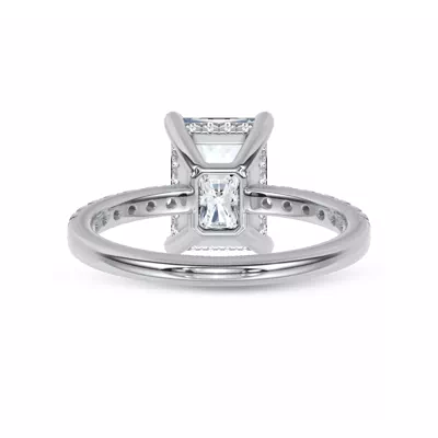 Reflection Pavé Hidden Halo Lab Engagement Ring by Christian Siriano