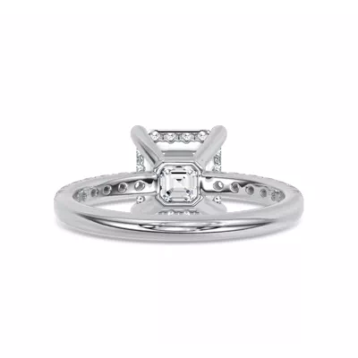 Reflection Pavé Hidden Halo Lab Engagement Ring by Christian Siriano