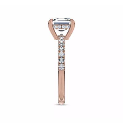 Reflection Pavé Hidden Halo Lab Engagement Ring by Christian Siriano