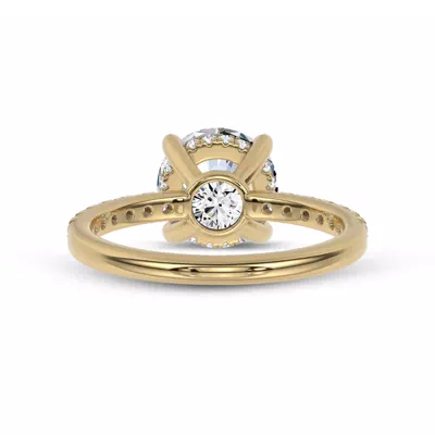 Reflection Pavé Hidden Halo Lab Engagement Ring by Christian Siriano