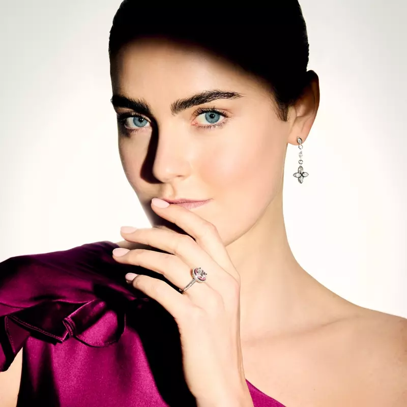 Platinum Rosavé Couture Halo Lab Engagement Ring by Christian Siriano