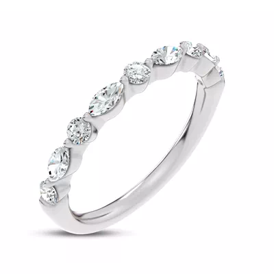 Serenity Marquise And Round Diamond Band