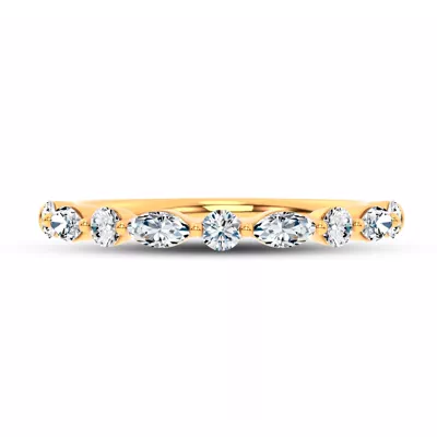 Serenity Marquise And Round Diamond Band