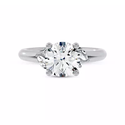 Serenity Marquise And Round Diamond Accent Engagement Ring
