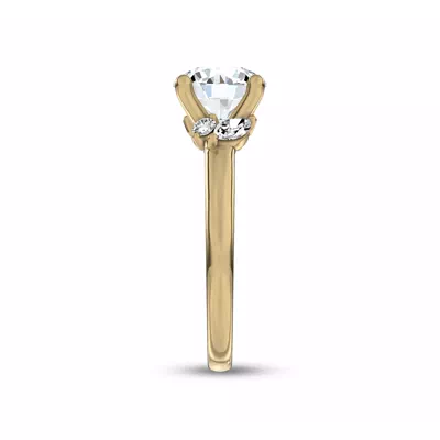 Serenity Marquise And Round Diamond Accent Engagement Ring