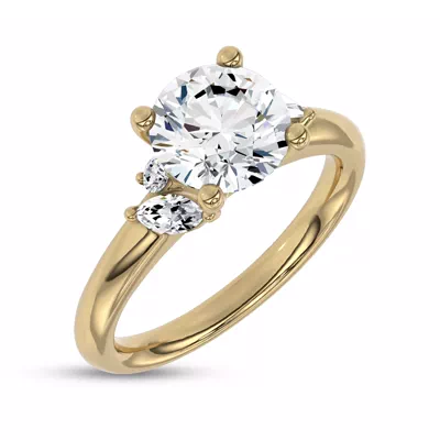 Serenity Marquise And Round Diamond Accent Engagement Ring