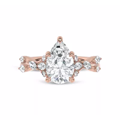 Jardin Valentina Mixed Shape Lab Engagement Ring by Christian Siriano