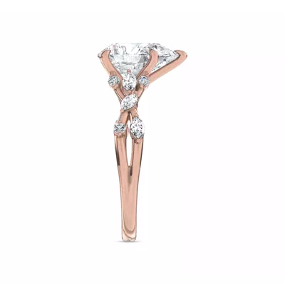 Jardin Valentina Mixed Shape Lab Engagement Ring by Christian Siriano