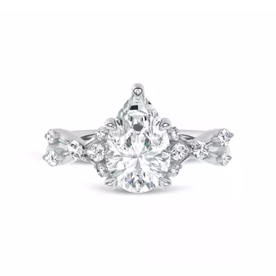 Jardin Valentina Mixed Shape Lab Engagement Ring by Christian Siriano