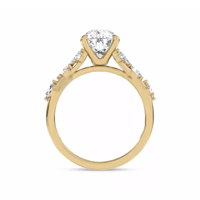 Jardin Valentina Mixed Shape Lab Engagement Ring by Christian Siriano