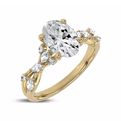 Jardin Valentina Mixed Shape Lab Engagement Ring by Christian Siriano