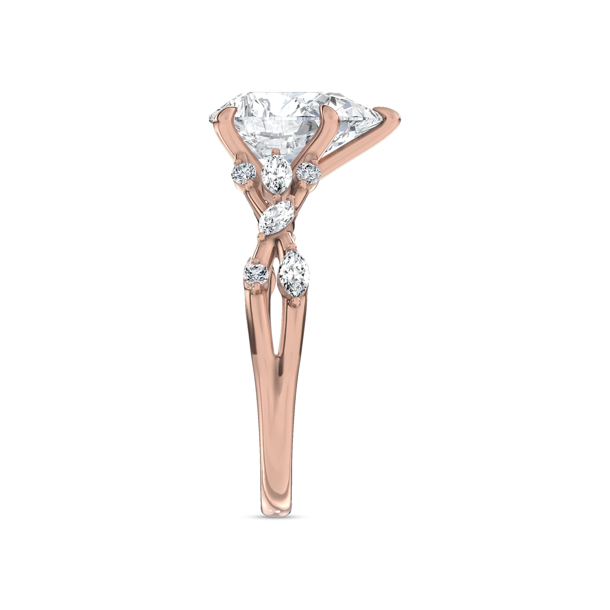 Jardin Valentina Mixed Shape Lab Engagement Ring by Christian Siriano