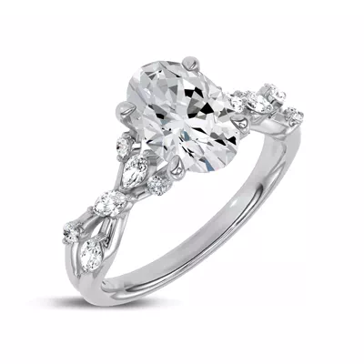 Jardin Valentina Mixed Shape Lab Engagement Ring by Christian Siriano