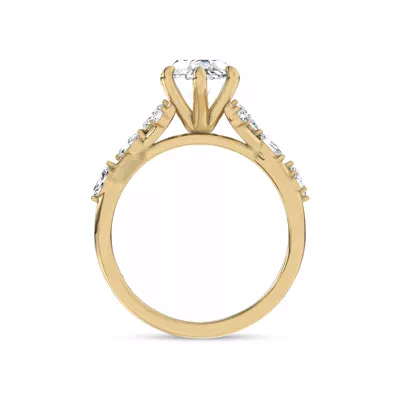Jardin Valentina Mixed Shape Lab Engagement Ring by Christian Siriano