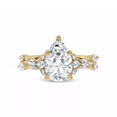 Jardin Valentina Mixed Shape Lab Engagement Ring by Christian Siriano